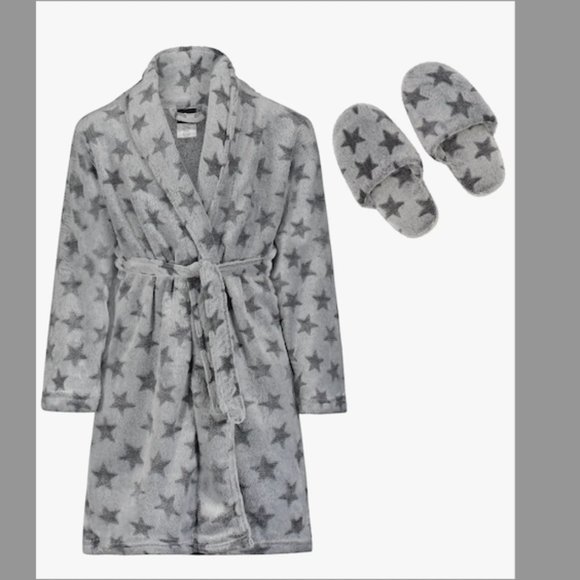 Kid's Robe Slipper Set Stars NWT - Picture 1 of 2